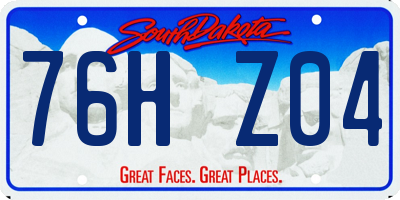 SD license plate 76HZ04