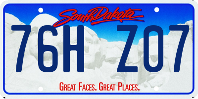 SD license plate 76HZ07