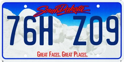SD license plate 76HZ09