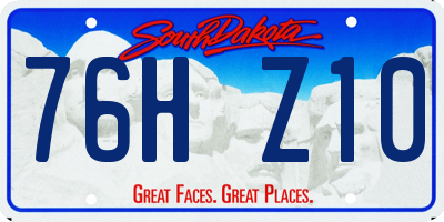 SD license plate 76HZ10