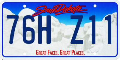 SD license plate 76HZ11