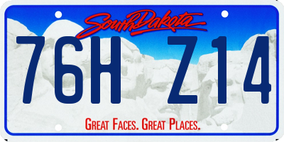 SD license plate 76HZ14
