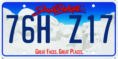 SD license plate 76HZ17