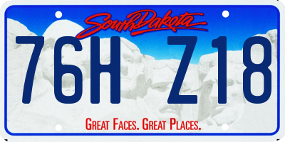 SD license plate 76HZ18