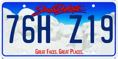 SD license plate 76HZ19