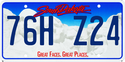 SD license plate 76HZ24