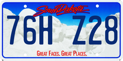 SD license plate 76HZ28