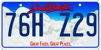 SD license plate 76HZ29