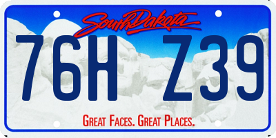 SD license plate 76HZ39