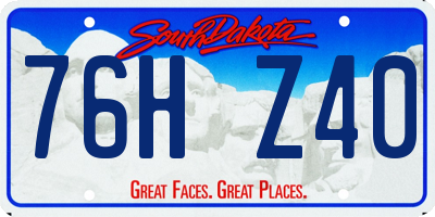SD license plate 76HZ40