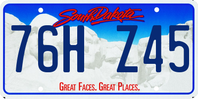 SD license plate 76HZ45