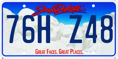 SD license plate 76HZ48