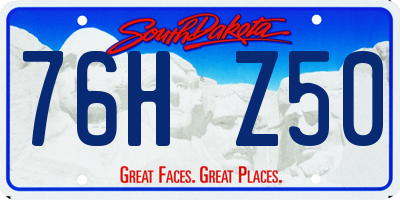 SD license plate 76HZ50