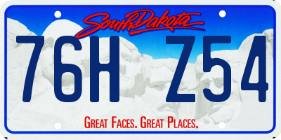 SD license plate 76HZ54
