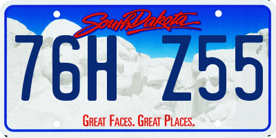 SD license plate 76HZ55