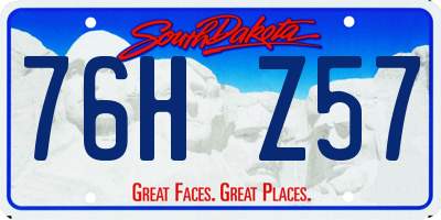 SD license plate 76HZ57
