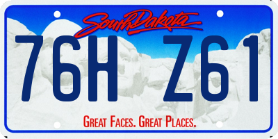 SD license plate 76HZ61
