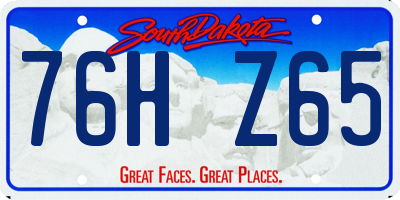 SD license plate 76HZ65