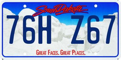 SD license plate 76HZ67