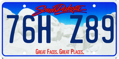 SD license plate 76HZ89