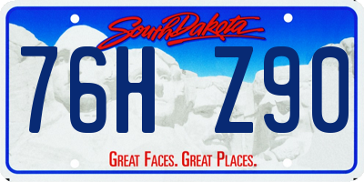 SD license plate 76HZ90