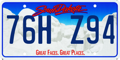SD license plate 76HZ94