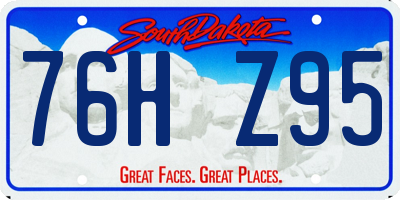 SD license plate 76HZ95