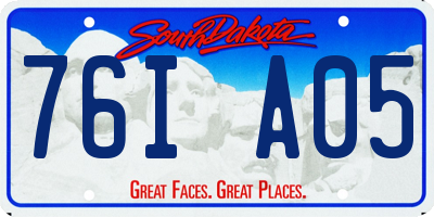 SD license plate 76IA05