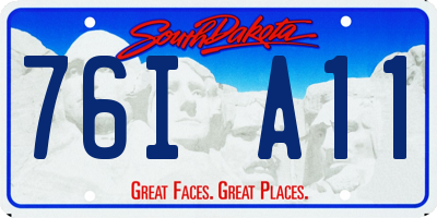 SD license plate 76IA11