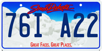 SD license plate 76IA22