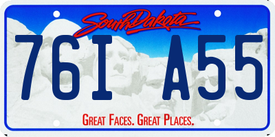 SD license plate 76IA55