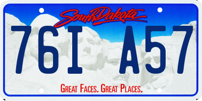 SD license plate 76IA57