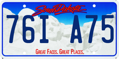 SD license plate 76IA75