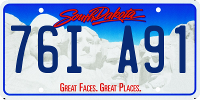 SD license plate 76IA91