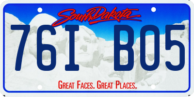 SD license plate 76IB05
