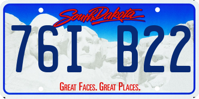 SD license plate 76IB22