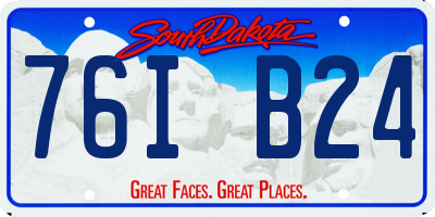 SD license plate 76IB24