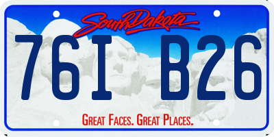 SD license plate 76IB26