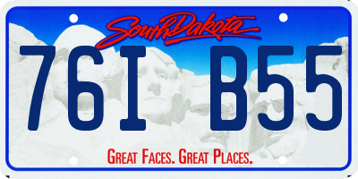 SD license plate 76IB55