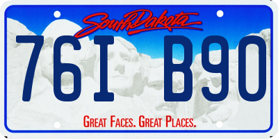 SD license plate 76IB90