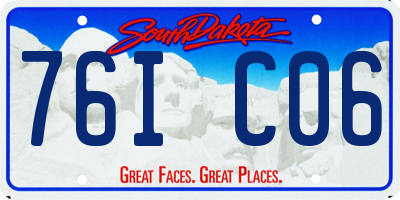 SD license plate 76IC06