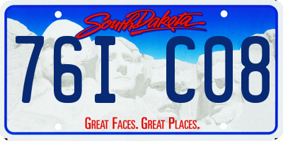 SD license plate 76IC08