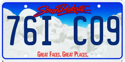 SD license plate 76IC09