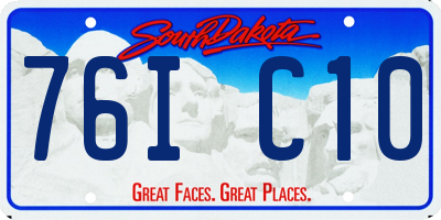 SD license plate 76IC10