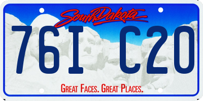 SD license plate 76IC20