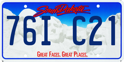 SD license plate 76IC21