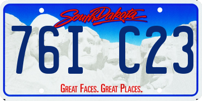 SD license plate 76IC23