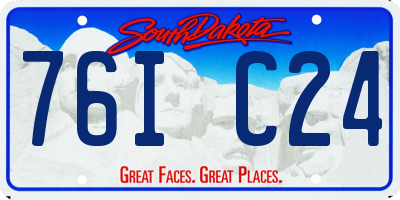 SD license plate 76IC24