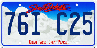 SD license plate 76IC25