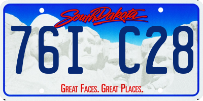 SD license plate 76IC28